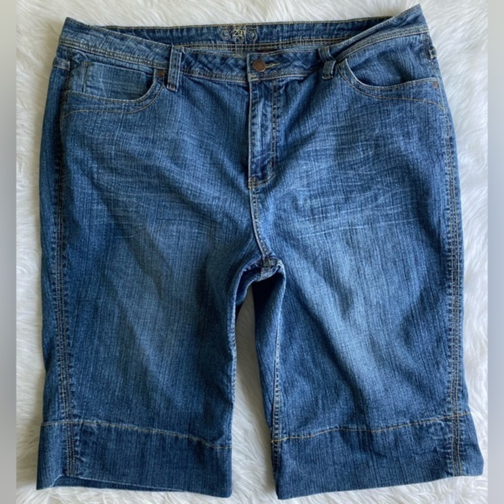 Zana Di Jeans Shorts Womens Size 26 Blue Denim